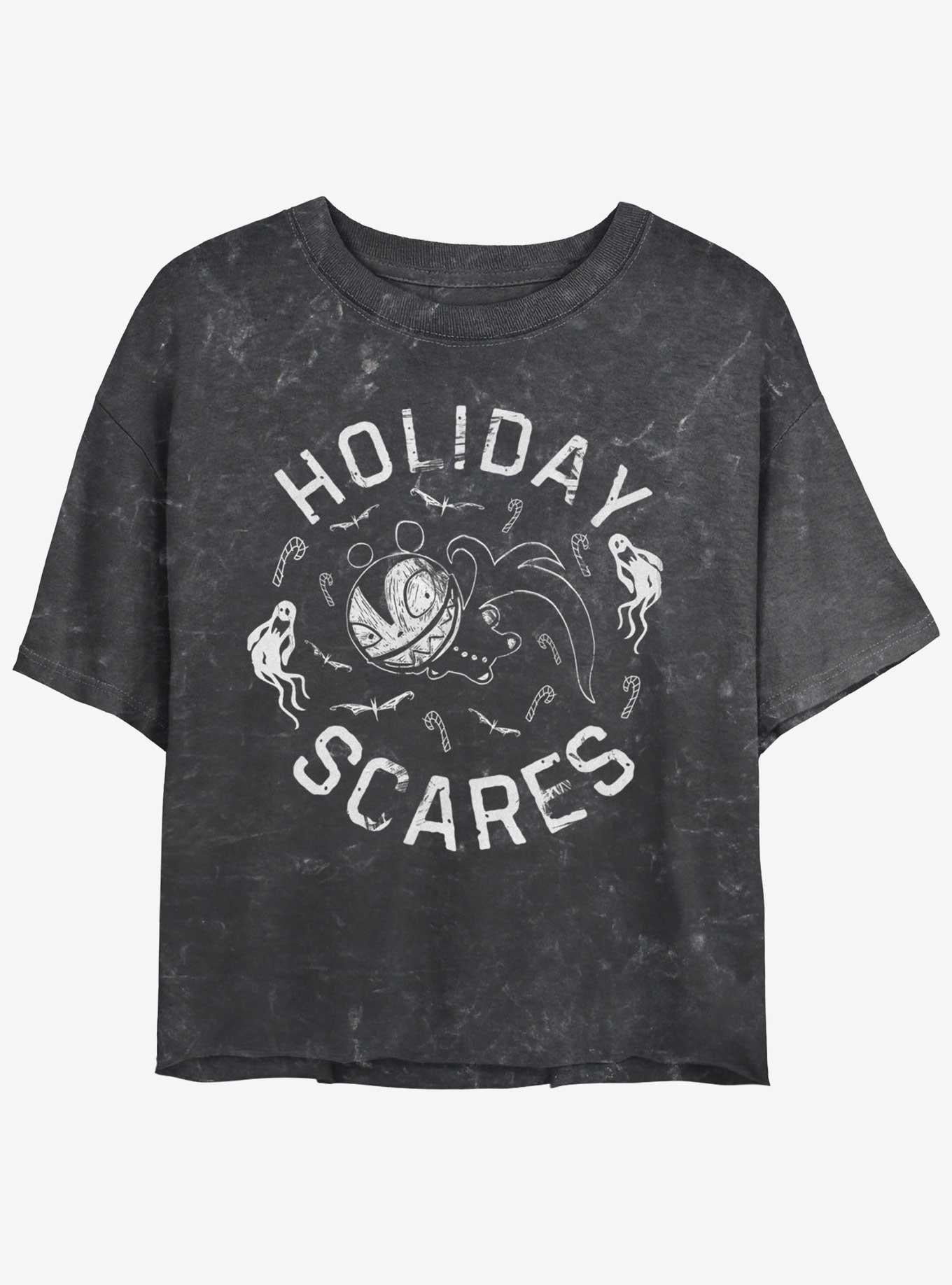 Disney The Nightmare Before Christmas Holiday Scares Vampire Teddy Mineral Wash Girls Crop T-Shirt T-Shirt | Exclusive Edition | High Demand Item