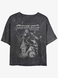 Disney The Nightmare Before Christmas Jack And Boogie Mineral Wash Girls Crop T-shirt | Trendy Graphic Tee | Casual Unisex T-shirt