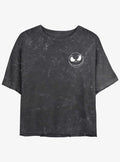 Disney The Nightmare Before Christmas Jack Skellington Pocket Mineral Wash Girls Crop T-shirt | Trendy Graphic Tee | Casual Unisex T-shirt