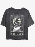 The Nightmare Before Christmas Oogie Boogie The Moon Tarot Card Mineral Wash Girls Crop T-Shirt T-Shirt | Streetwear Vibe | Trending Now