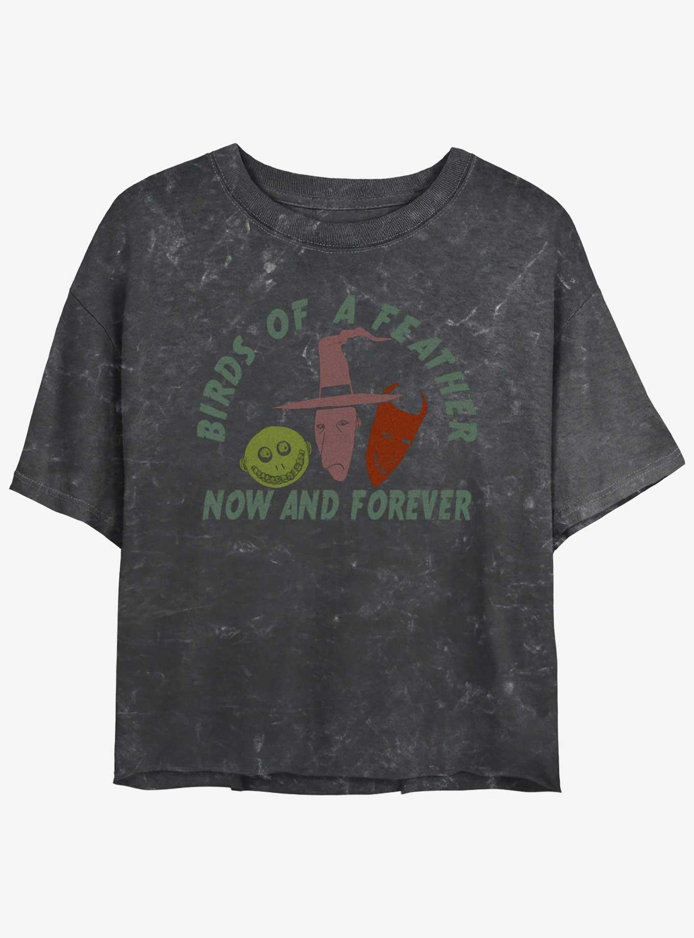 Disney The Nightmare Before Christmas Now and Forever Lock, Shock, & Barrel Mineral Wash Girls Crop T-Shirt