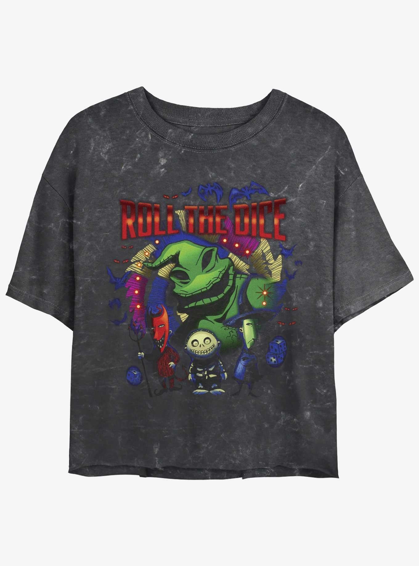 The Nightmare Before Christmas Oogie Dice Mineral Wash Girls Crop T-Shirt T-Shirt | Streetwear Vibe | High Demand Item