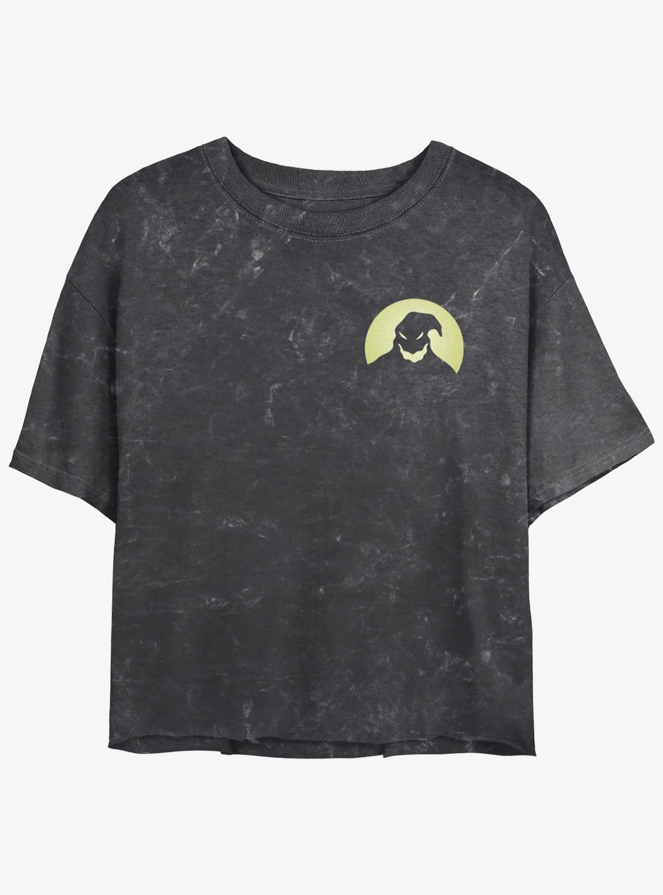 The Nightmare Before Christmas Oogie Boogie Pocket Mineral Wash Girls Crop T-Shirt