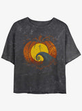 Disney The Nightmare Before Christmas Pumpkin King Lament Mineral Wash Girls Crop T-Shirt T-Shirt | High-Quality Print | Trending Now