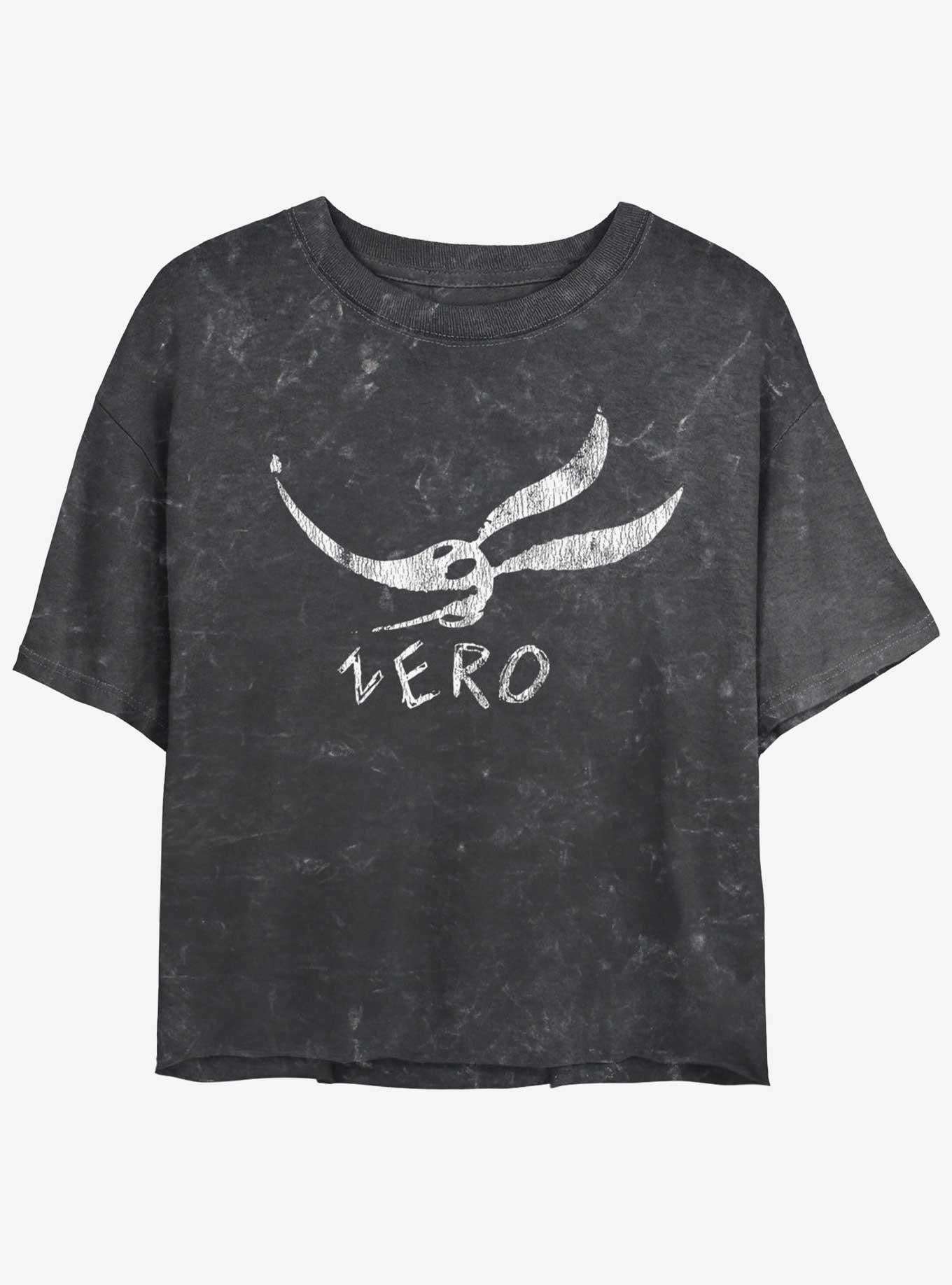 The Nightmare Before Christmas Zero Face Mineral Wash Girls Crop T-Shirt T-Shirt | Trending Design | Perfect For Daily Wear