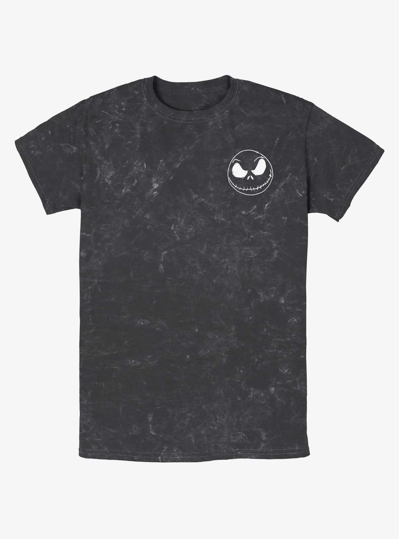 Disney The Nightmare Before Christmas Jack Skellington Pocket Mineral Wash T-Shirt T-Shirt | Trending Design | Trending Now