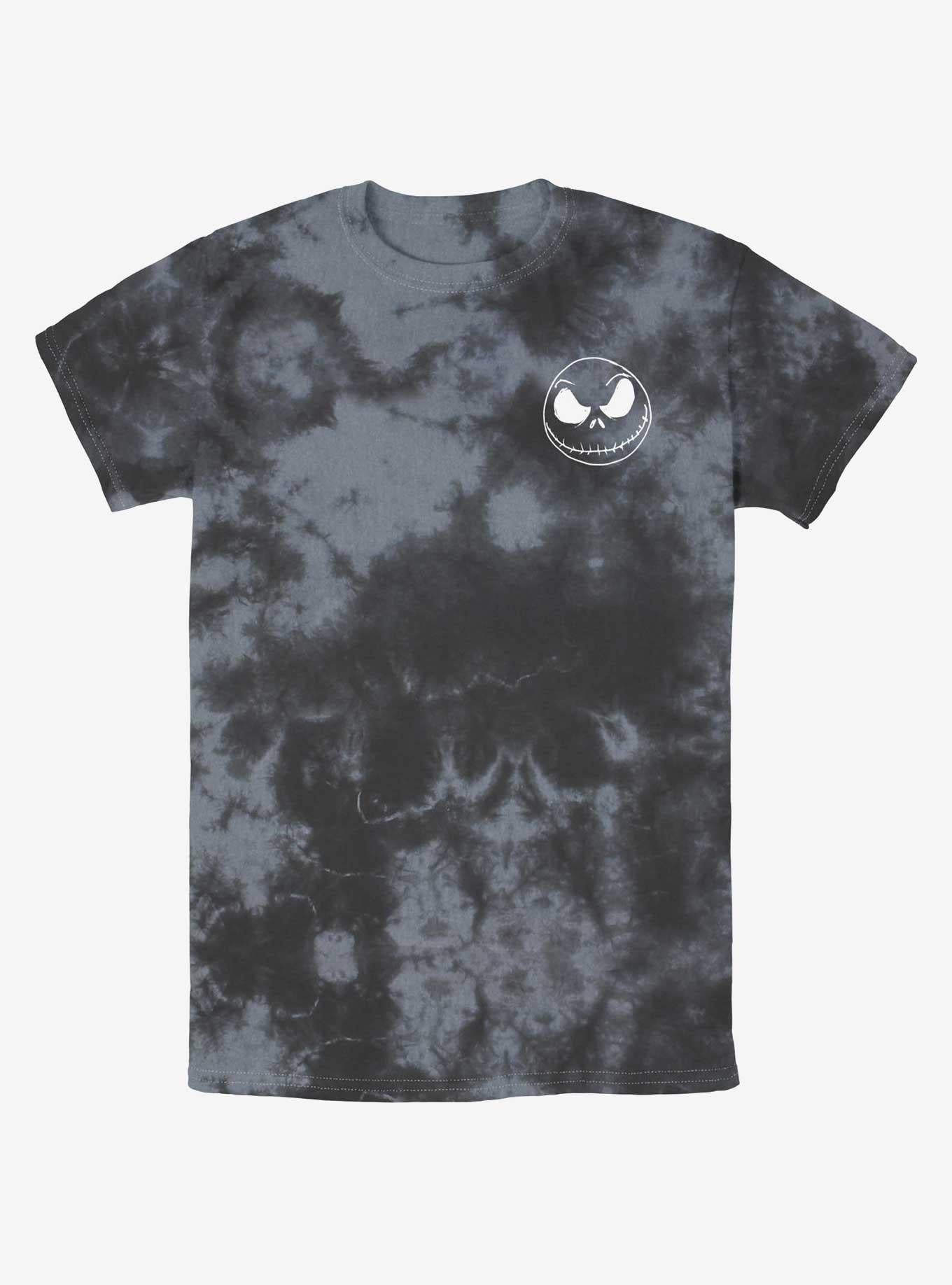 The Nightmare Before Christmas Jack Skellington Pocket Tie-dye T-shirt | Trendy Graphic Tee | Casual Unisex T-shirt