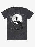 Disney The Nightmare Before Christmas Jack And Sally Meant To Be Mineral Wash T-shirt | Trendy Graphic Tee | Casual Unisex T-shirt
