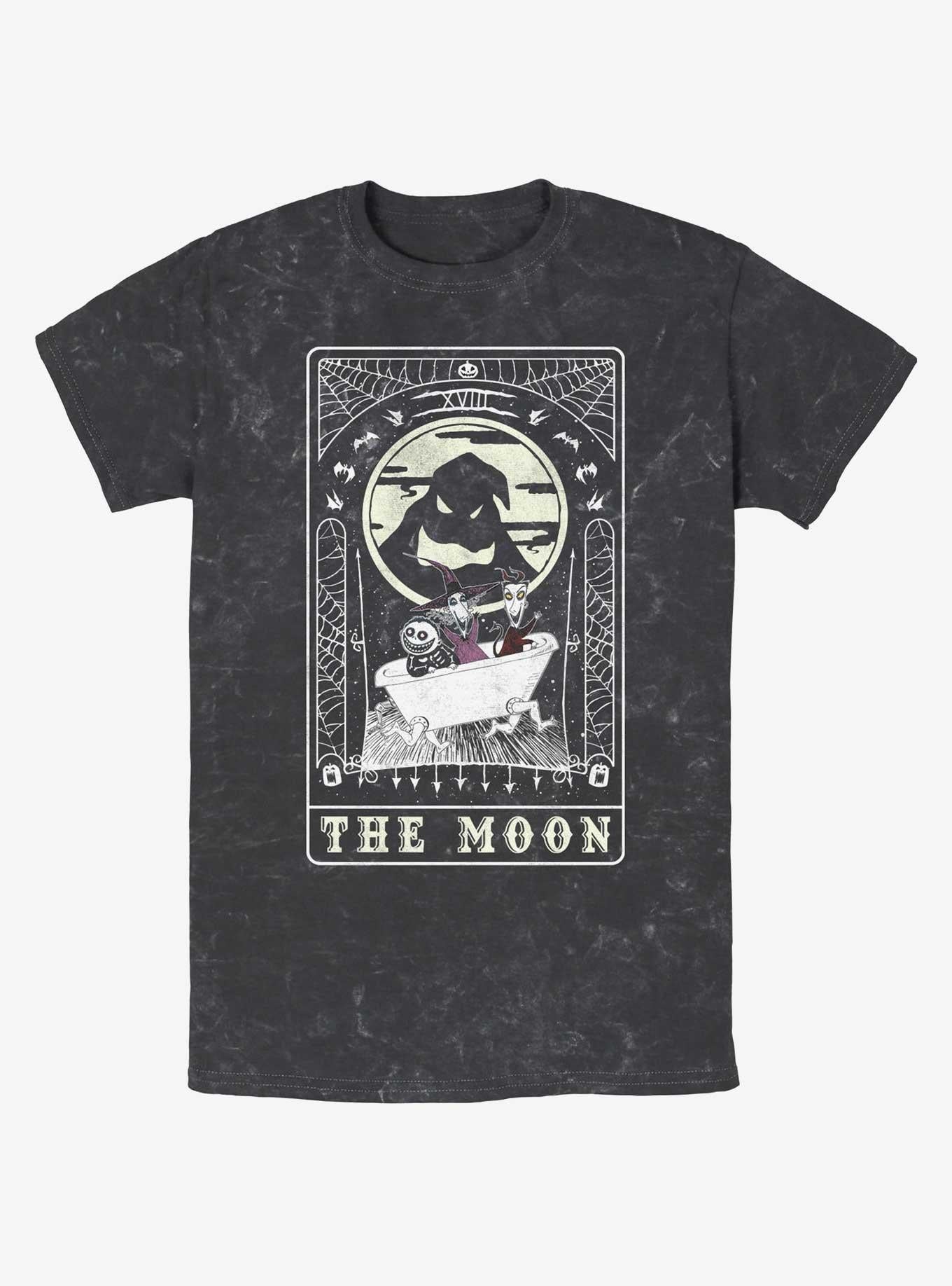 The Nightmare Before Christmas Oogie Boogie The Moon Tarot Card Mineral Wash T-Shirt T-Shirt | Best-Selling Artwork | Perfect For Daily Wear