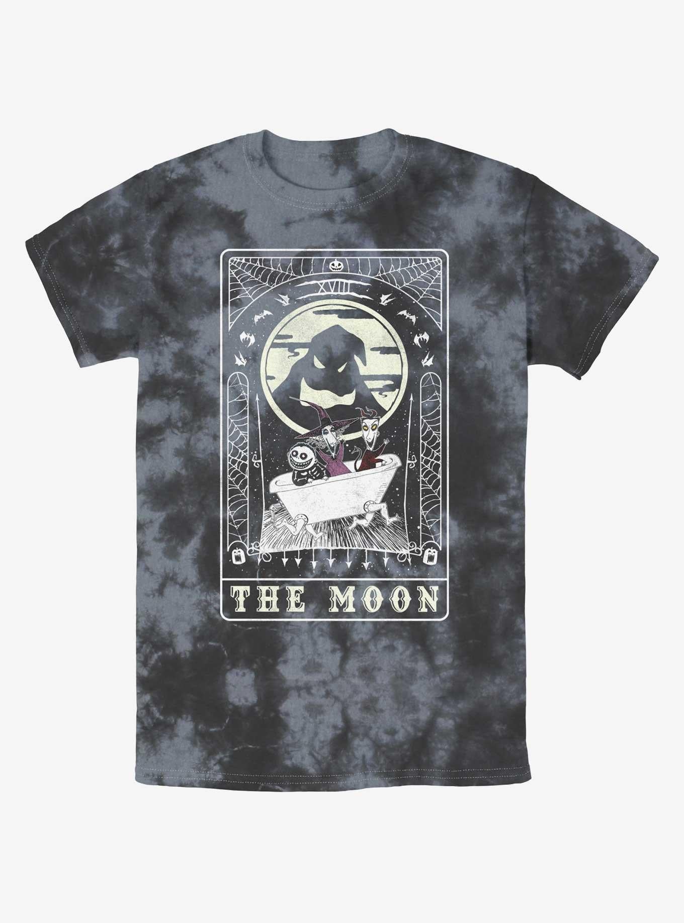 The Nightmare Before Christmas Oogie Boogie The Moon Tarot Card Tie-Dye T-Shirt T-Shirt | Premium Graphic | Trending Now