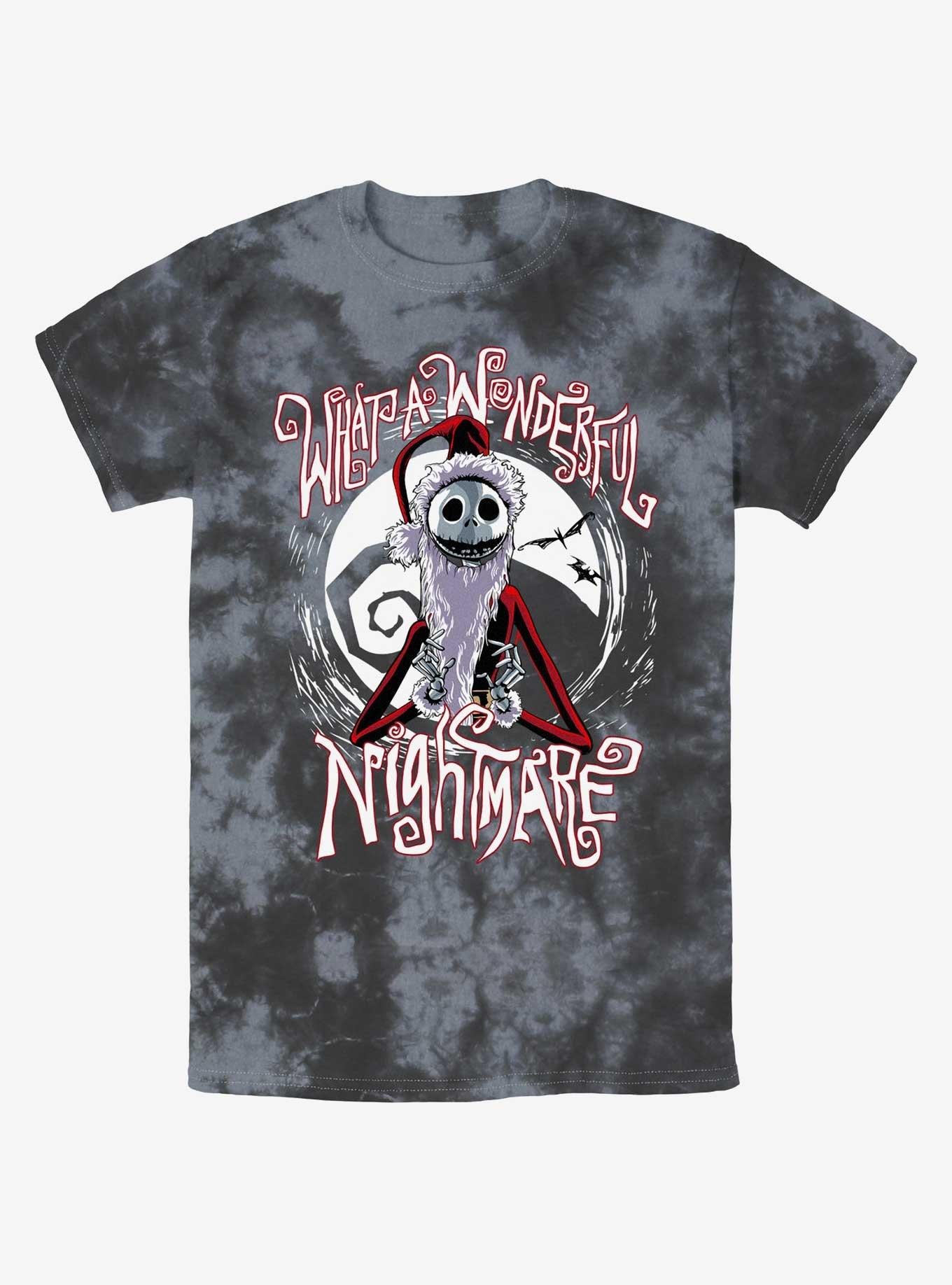 Disney The Nightmare Before Christmas Santa Jack Wonderful Nightmare Tie-Dye T-Shirt