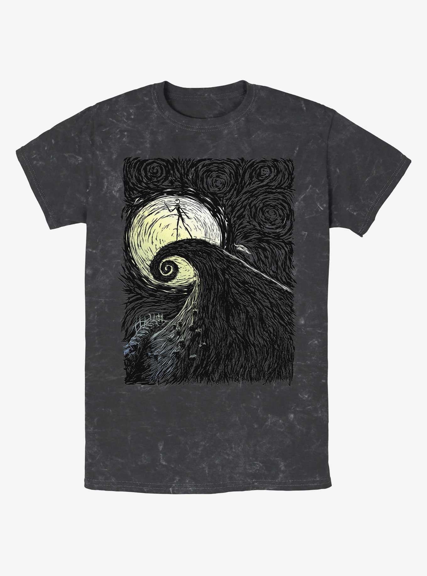 The Nightmare Before Christmas Jack On Spiral Hill Mineral Wash T-Shirt T-Shirt | Trending Design | Perfect For Daily Wear