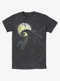 Disney The Nightmare Before Christmas Jack On Spiral Hill Mineral Wash T-shirt | Trendy Graphic Tee | Casual Unisex T-shirt