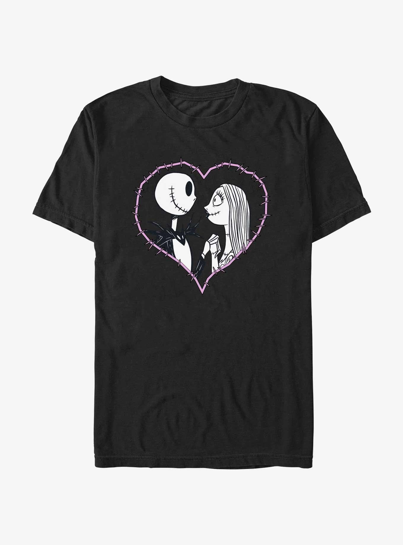 The Nightmare Before Christmas Jack & Sally Heart Stitch T-Shirt