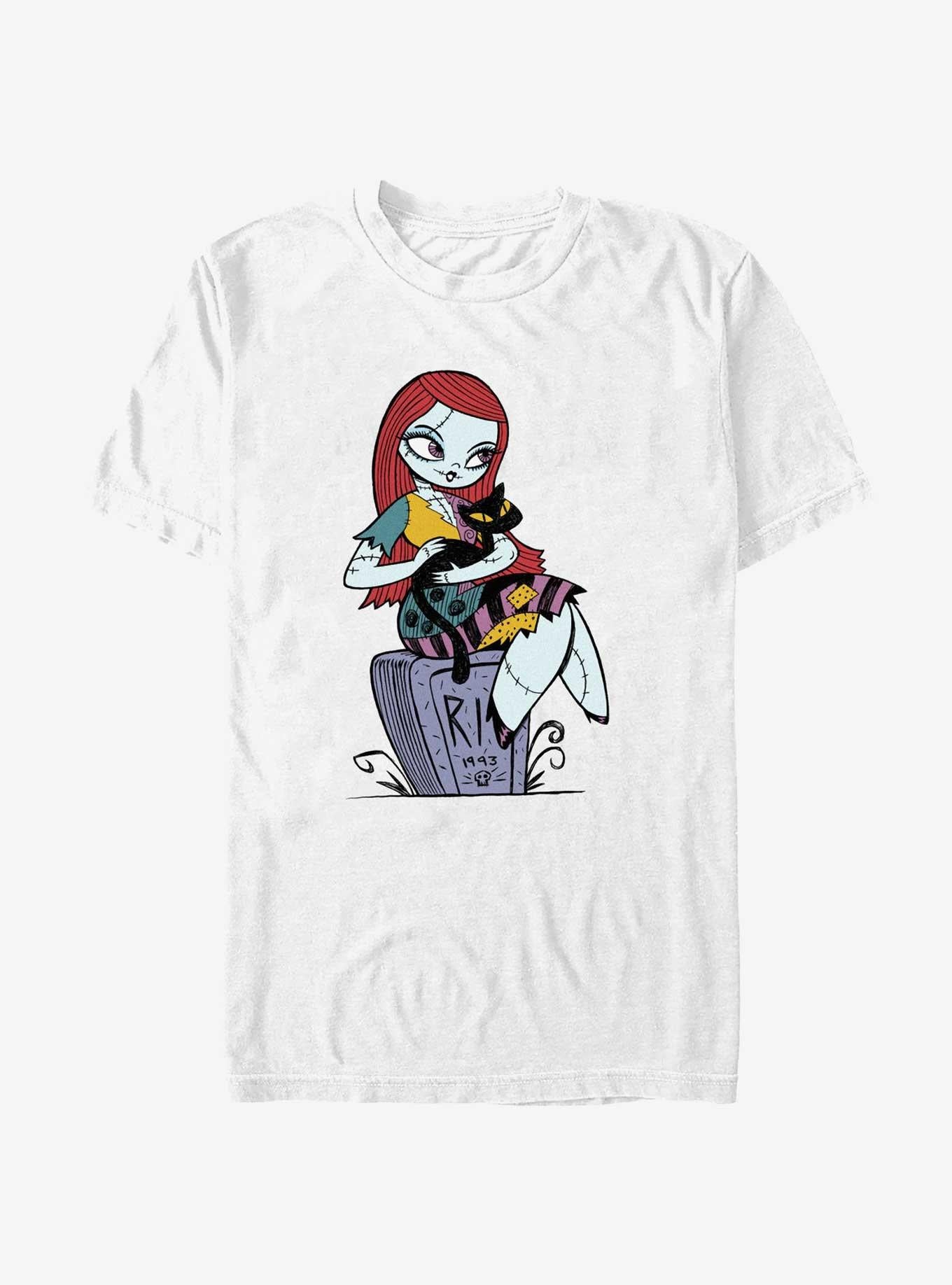 Disney The Nightmare Before Christmas Sally And Black Cat T-shirt | Trendy Graphic Tee | Casual Unisex T-shirt