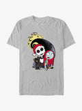 Disney The Nightmare Before Christmas Santa Jack And Sally T-shirt | Trendy Graphic Tee | Casual Unisex T-shirt