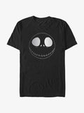 Disney The Nightmare Before Christmas Jack Skellington Skull Head T-shirt | Trendy Graphic Tee | Casual Unisex T-shirt