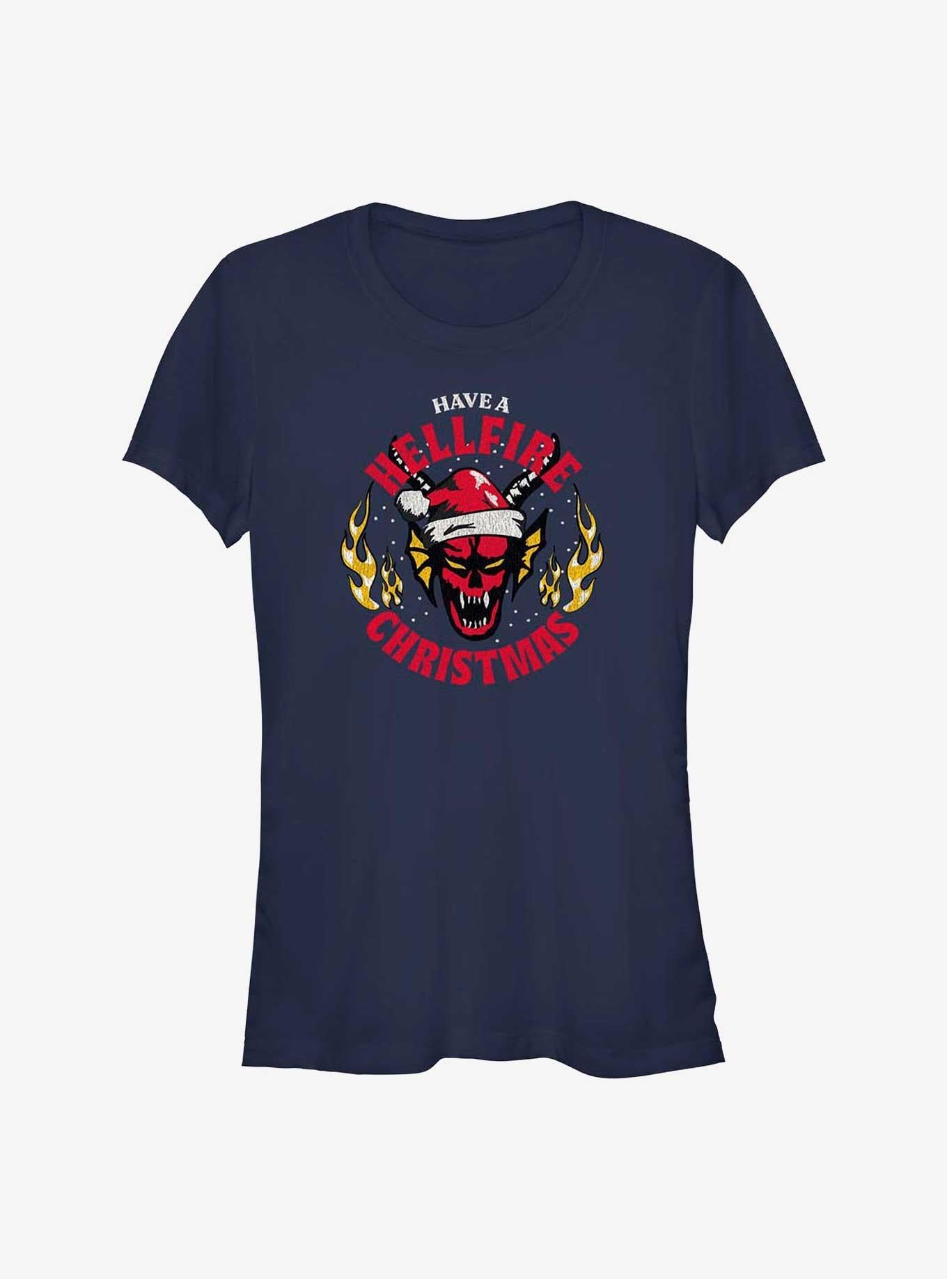 Stranger Things Have A Hellfire Christmas Girls T-Shirt T-Shirt | Premium Graphic | Must-Have Style