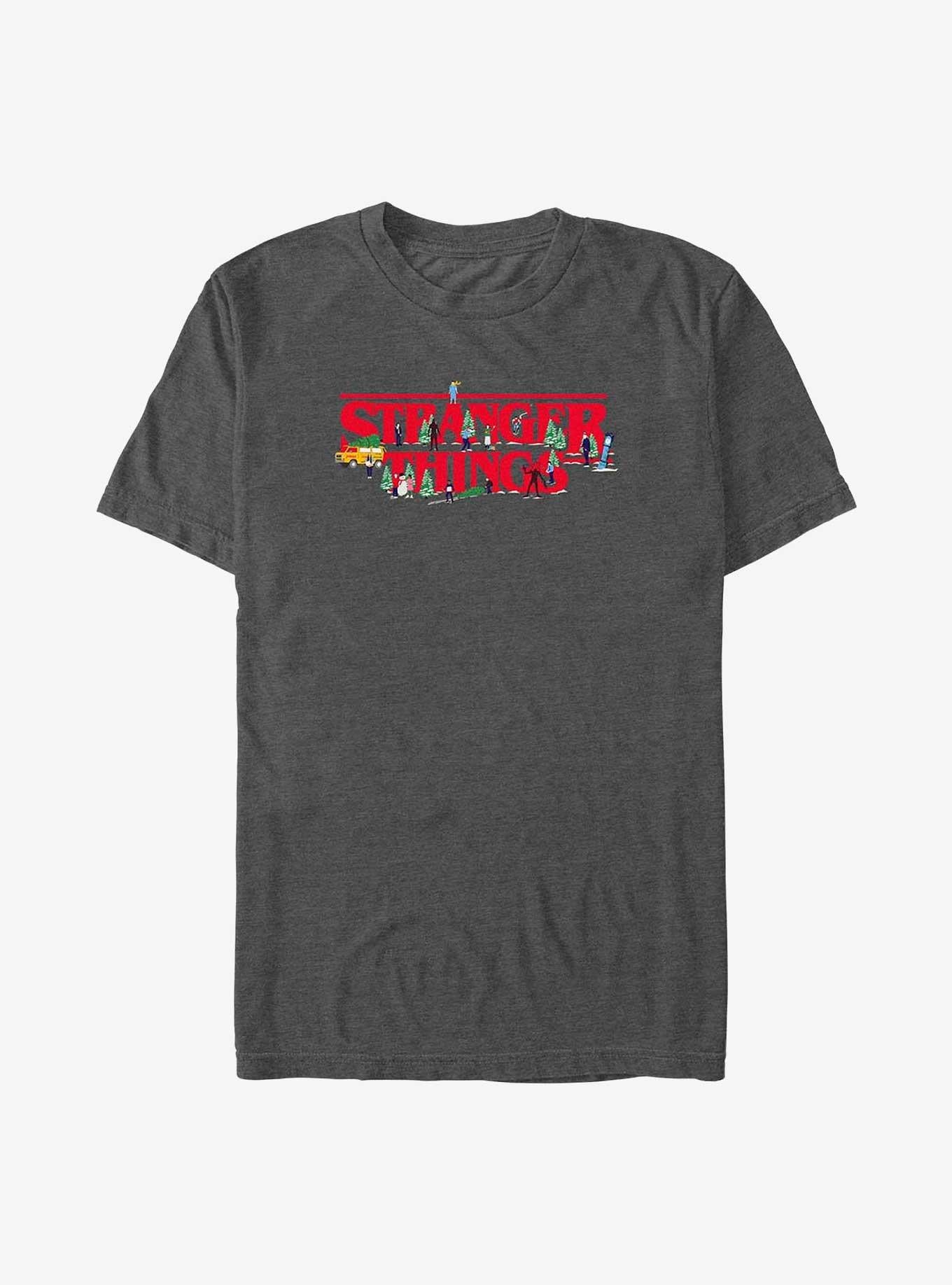 Stranger Things Christmas Scene Logo T-Shirt T-Shirt | Viral Style | Trending Now