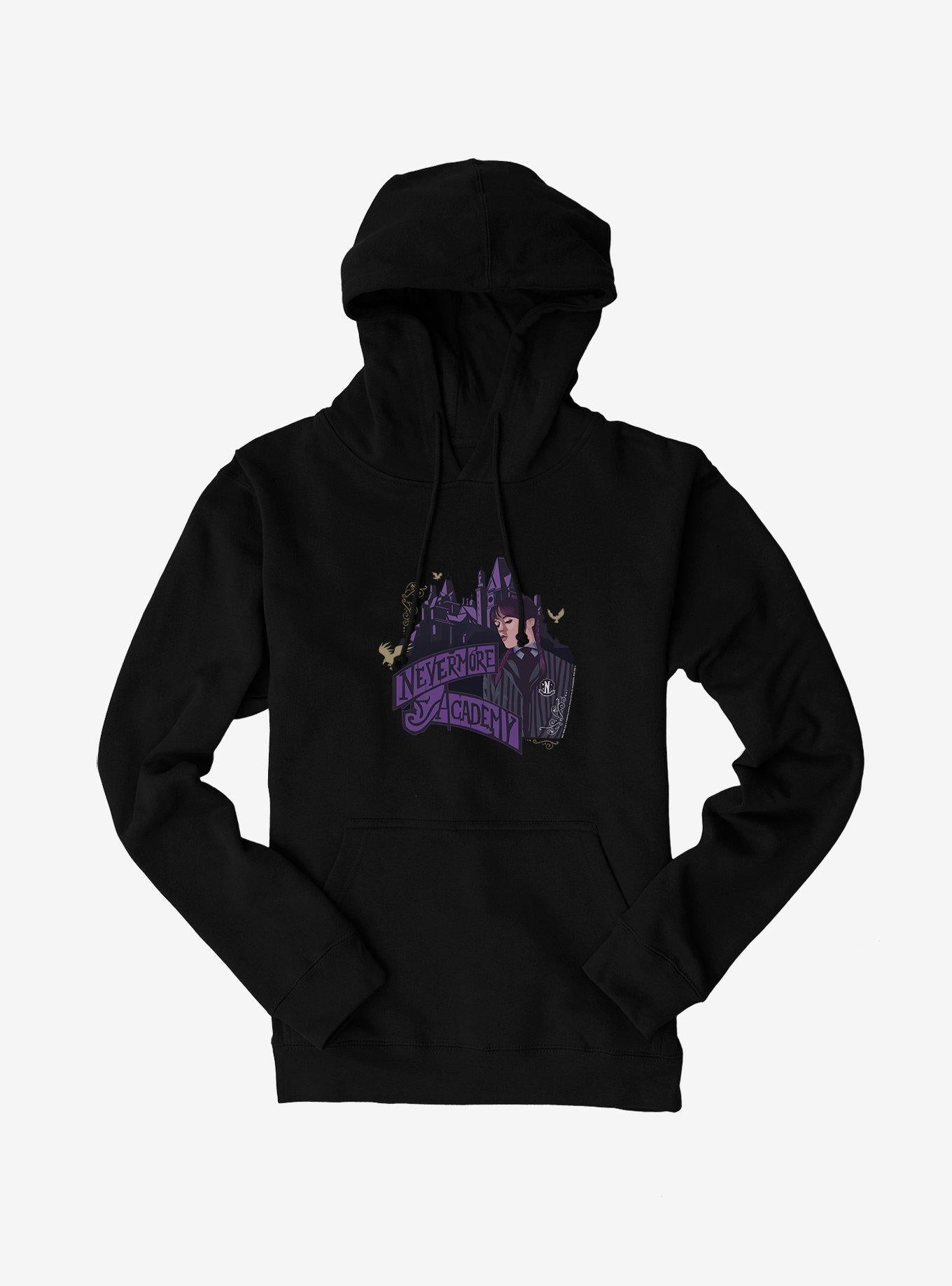 Wednesday Nevermore Academy Build Hoodie