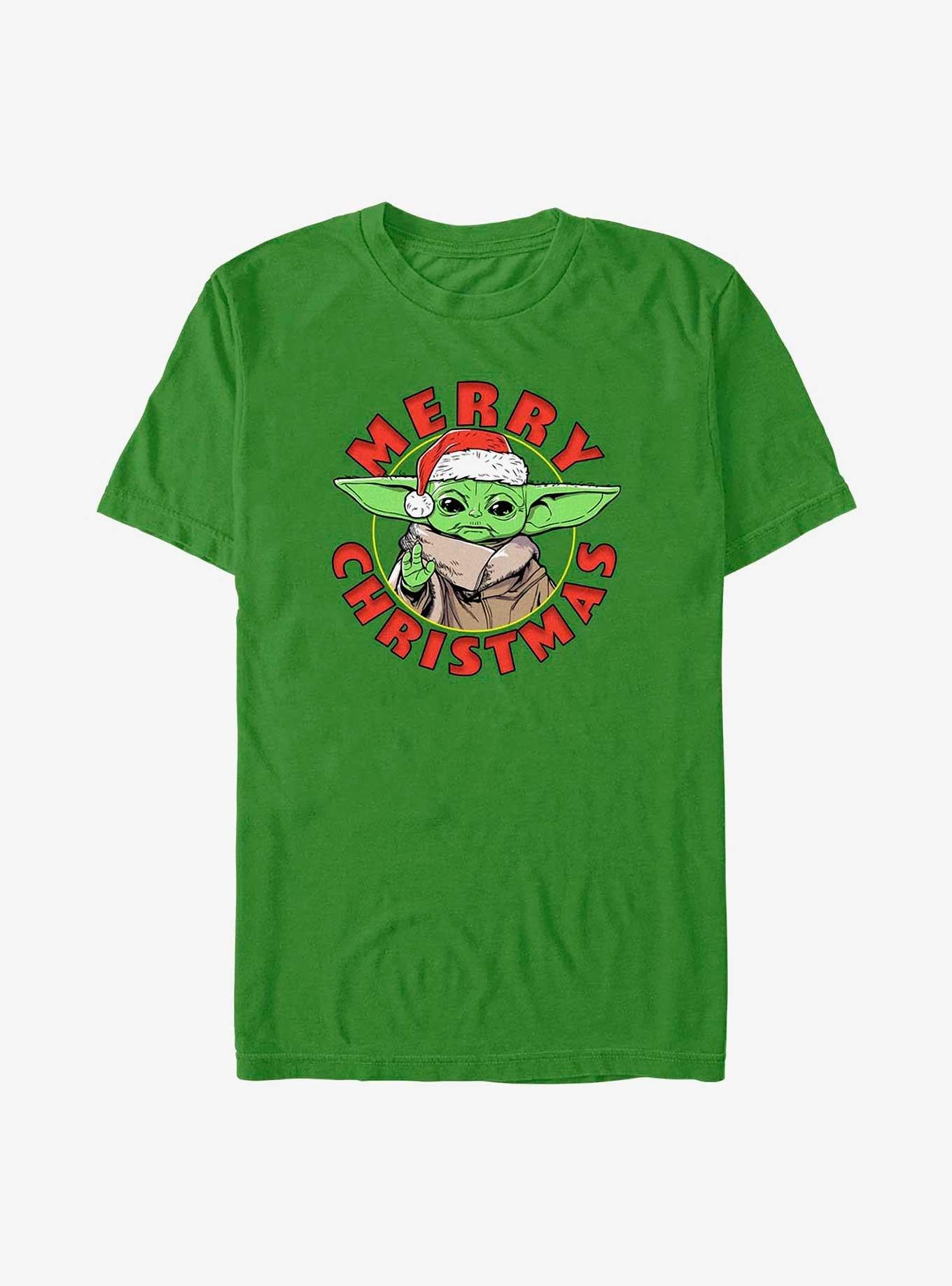 Star Wars The Mandalorian Grogu Merry Christmas T-Shirt T-Shirt | Streetwear Vibe | Trending Now