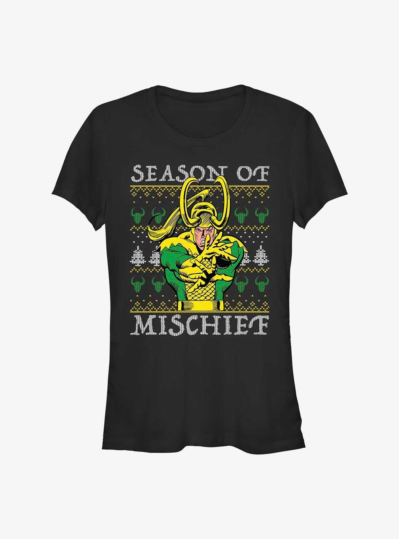 Marvel Loki Mischief Season Ugly Christmas Girls T-Shirt T-Shirt | Premium Graphic | Great Gift Idea