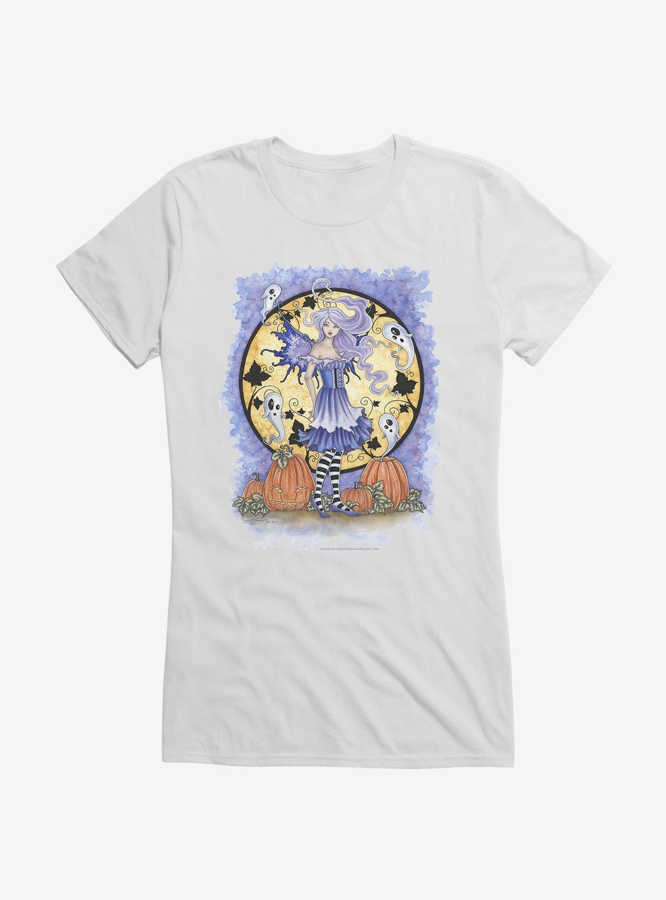 Haunted Pumpkin Patch Girls T-Shirt by Amy Brown T-Shirt | Aesthetic Graphic | Must-Have Style