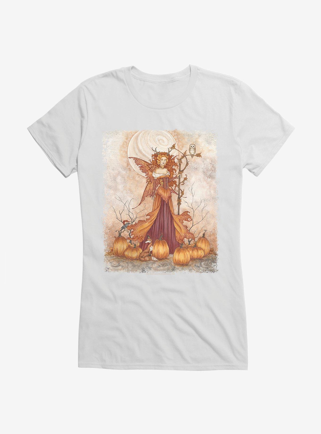 Pumpkin Queen Girls T-Shirt by Amy Brown