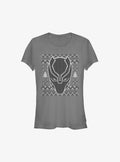 Marvel Black Panther Mask Ugly Christmas Girls T-Shirt T-Shirt | Viral Style | Perfect For Daily Wear