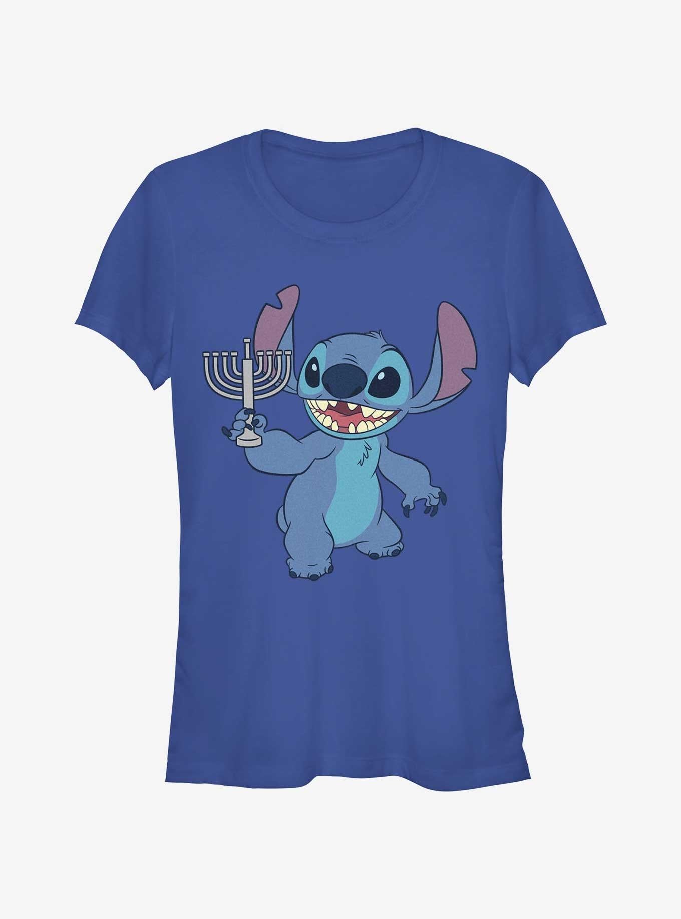 Disney Lilo Stitch Hanukkah Menorah Girls T-Shirt T-Shirt | Fan Favorite Style | Great Gift Idea