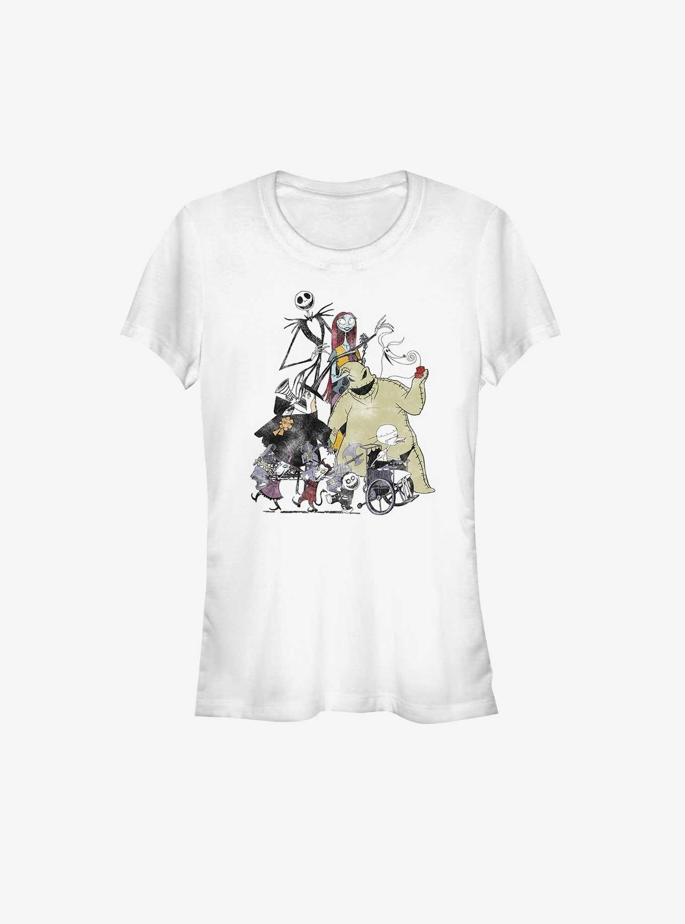 Disney The Nightmare Before Christmas Halloween Town Members Girls T-shirt | Trendy Graphic Tee | Casual Unisex T-shirt
