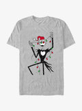 The Nightmare Before Christmas Santa Jack Christmas Lights T-shirt | Trendy Graphic Tee | Casual Unisex T-shirt