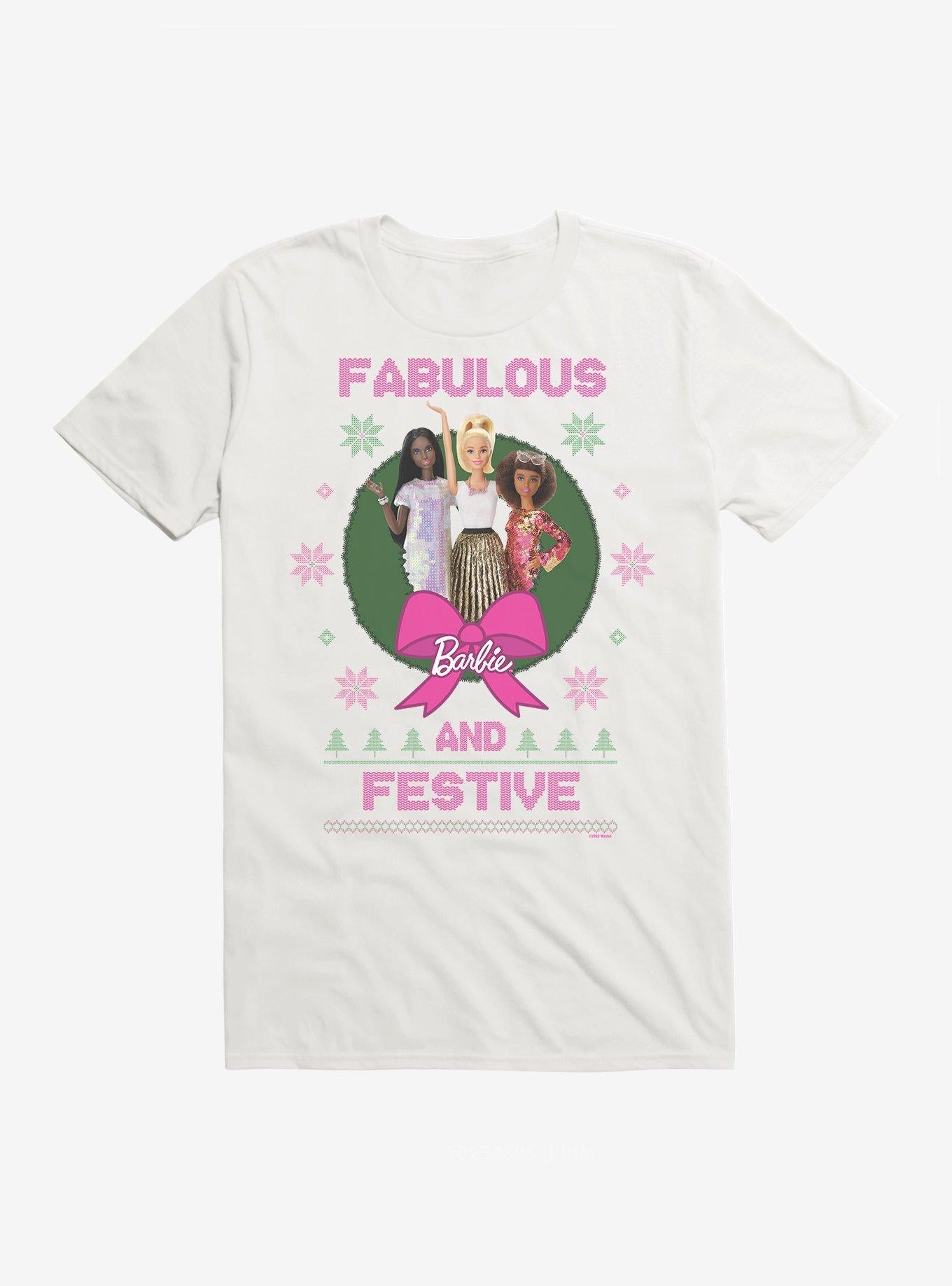 Barbie Fabulous And Festive Ugly Christmas Pattern T-Shirt T-Shirt | Trending Design | Trending Now