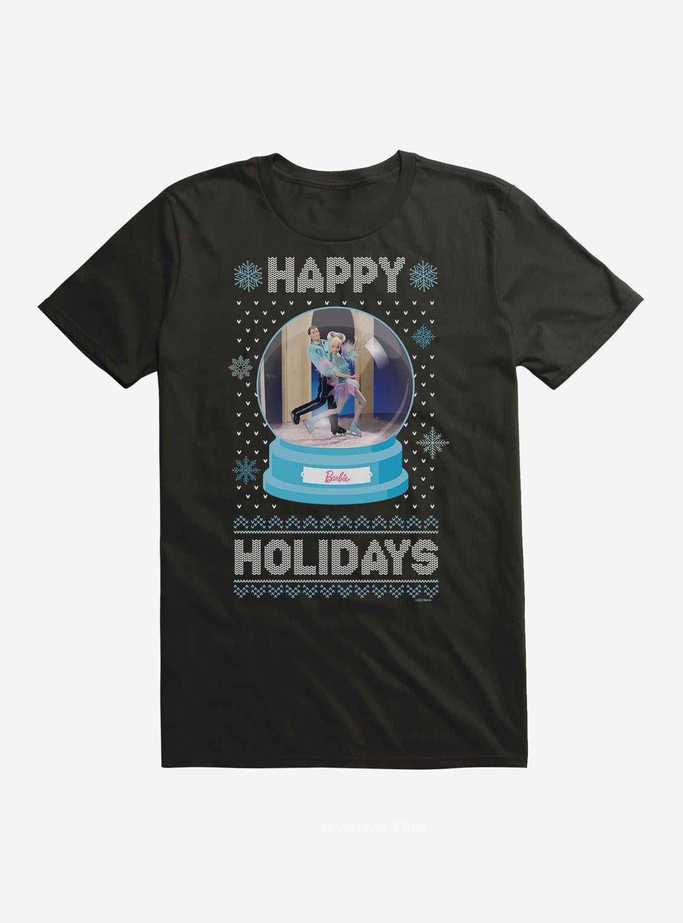 Barbie Snowglobe Holidays Ugly Christmas Pattern T-Shirt T-Shirt | Streetwear Vibe | Trending Now
