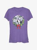 Disney 101 Dalmatians Puppy Christmas Wreath Girls T-Shirt T-Shirt | Streetwear Vibe | Must-Have Style