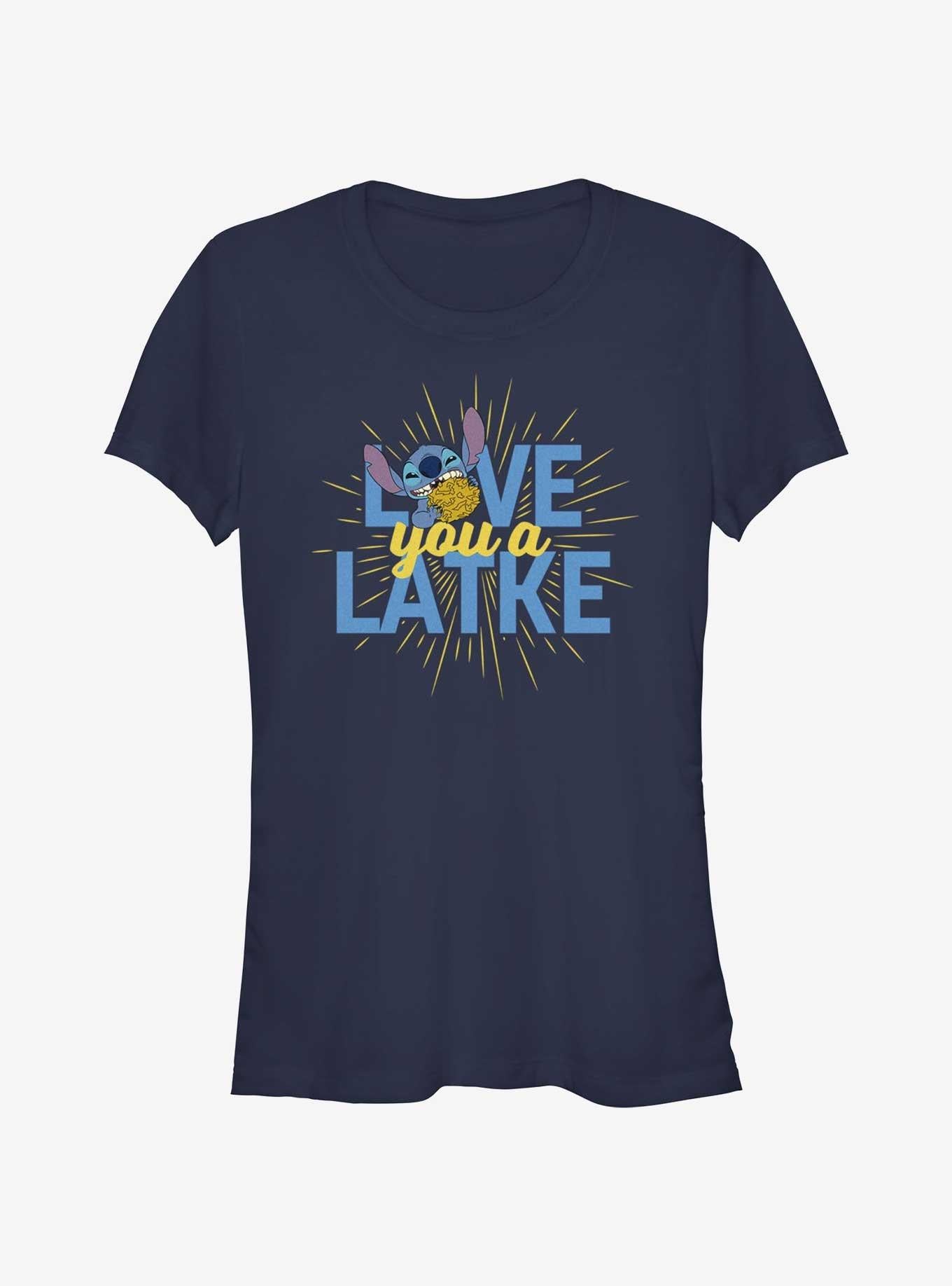 Disney Lilo Stitch Hanukkah Love You A Latke Girls T-Shirt T-Shirt | Premium Graphic | Must-Have Style