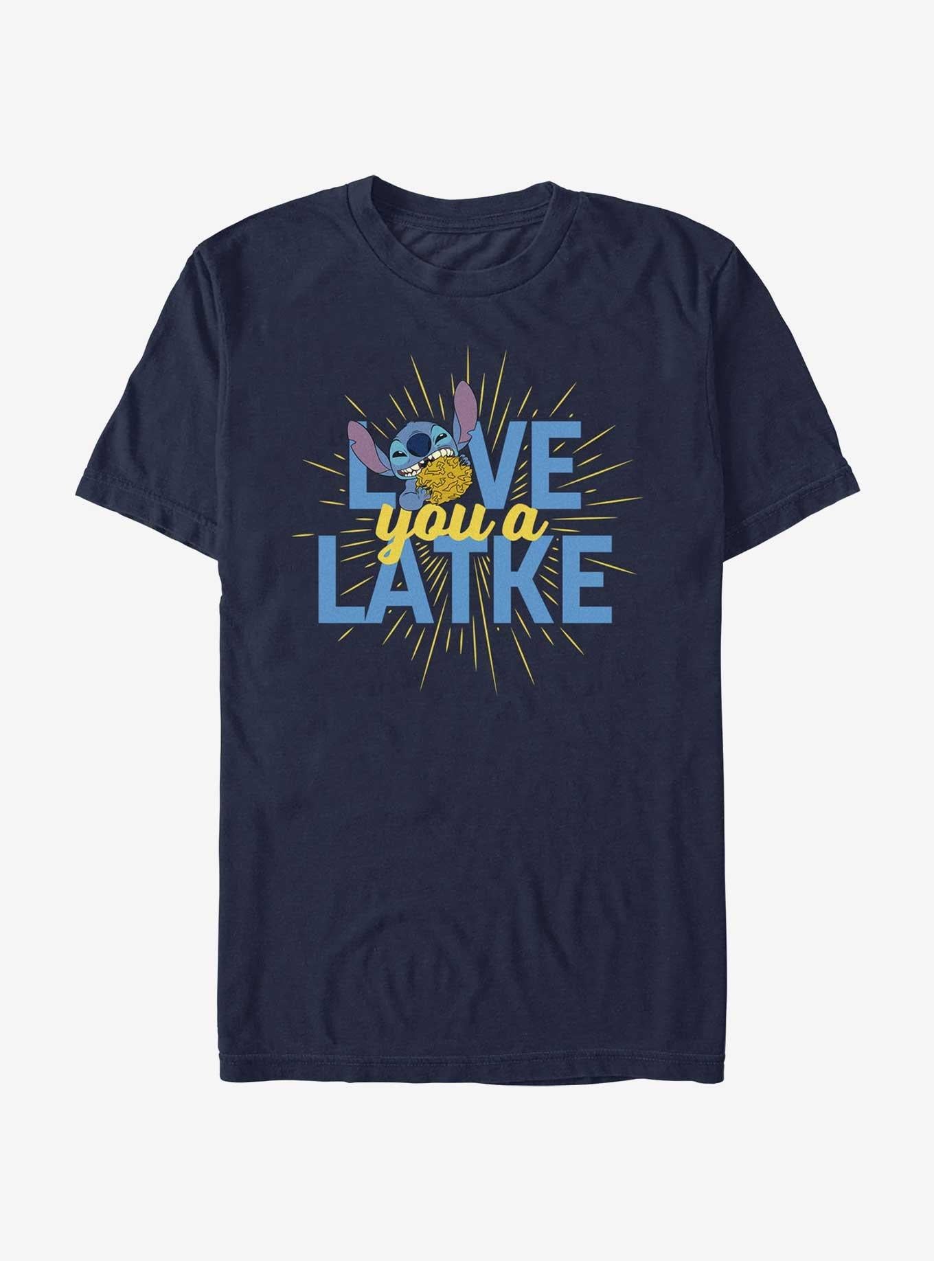 Disney Lilo Stitch Hanukkah Love You A Latke T-Shirt T-Shirt | Exclusive Art Design | Trending Now