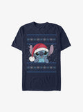 Disney Lilo Stitch Santa Hat Ugly Christmas Extra Soft T-Shirt T-Shirt | Viral Style | Top Pick For Fans