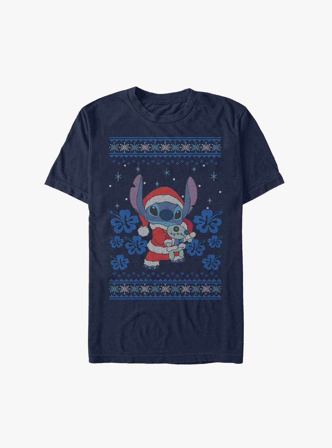 Disney Lilo Stitch Santa Stitch and Scrump Ugly Christmas Extra Soft T-Shirt T-Shirt | Premium Graphic | Great Gift Idea