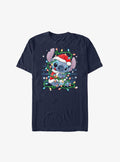Disney Lilo Stitch Santa Stitch Christmas Lights Extra Soft T-Shirt T-Shirt | Premium Graphic | Trending Now