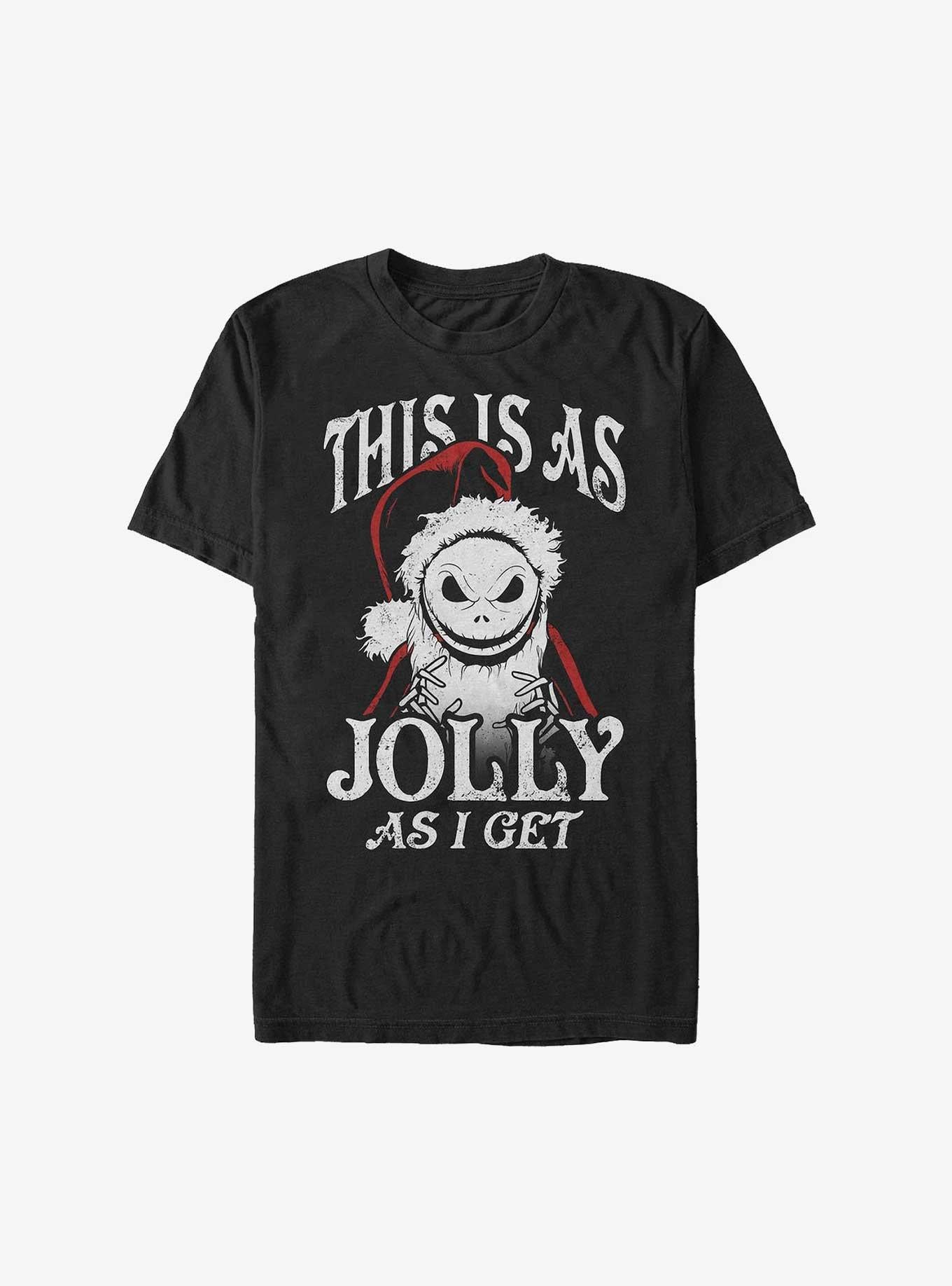 The Nightmare Before Christmas This Is As Jolly As I Get Santa Jack Extra Soft T-shirt | Trendy Graphic Tee | Casual Unisex T-shirt