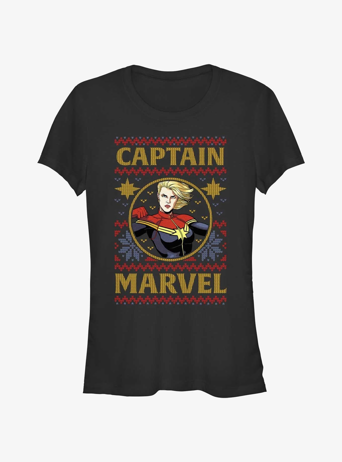 Marvel Captain Marvel Ugly Christmas Girls T-Shirt T-Shirt | Exclusive Edition | Perfect For Daily Wear
