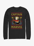 Marvel Captain Marvel Ugly Christmas Long-Sleeve T-Shirt