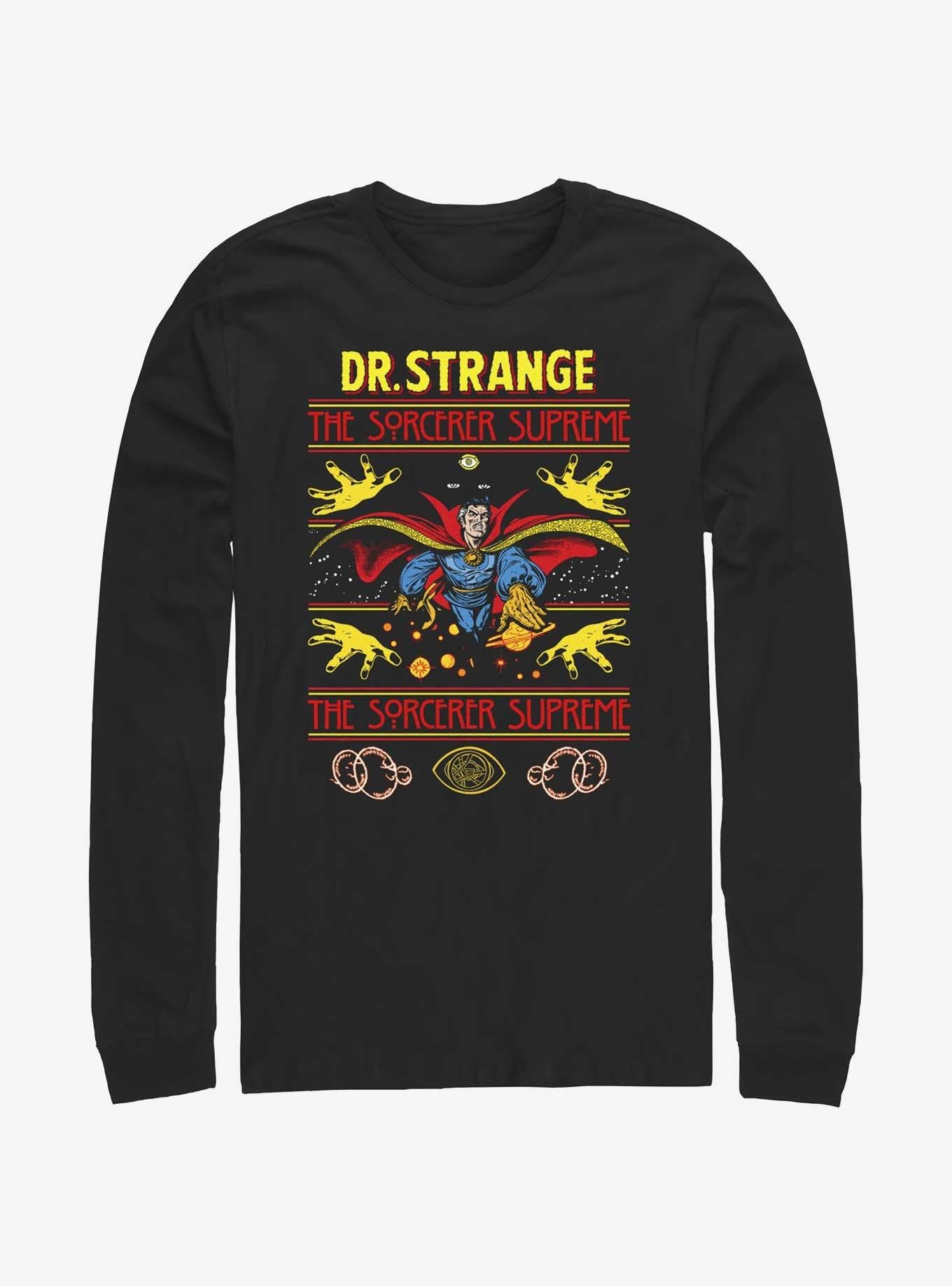 Marvel Doctor Strange Sorcerer Supreme Ugly Christmas Long-Sleeve T-Shirt T-Shirt | Streetwear Vibe | Perfect For Daily Wear