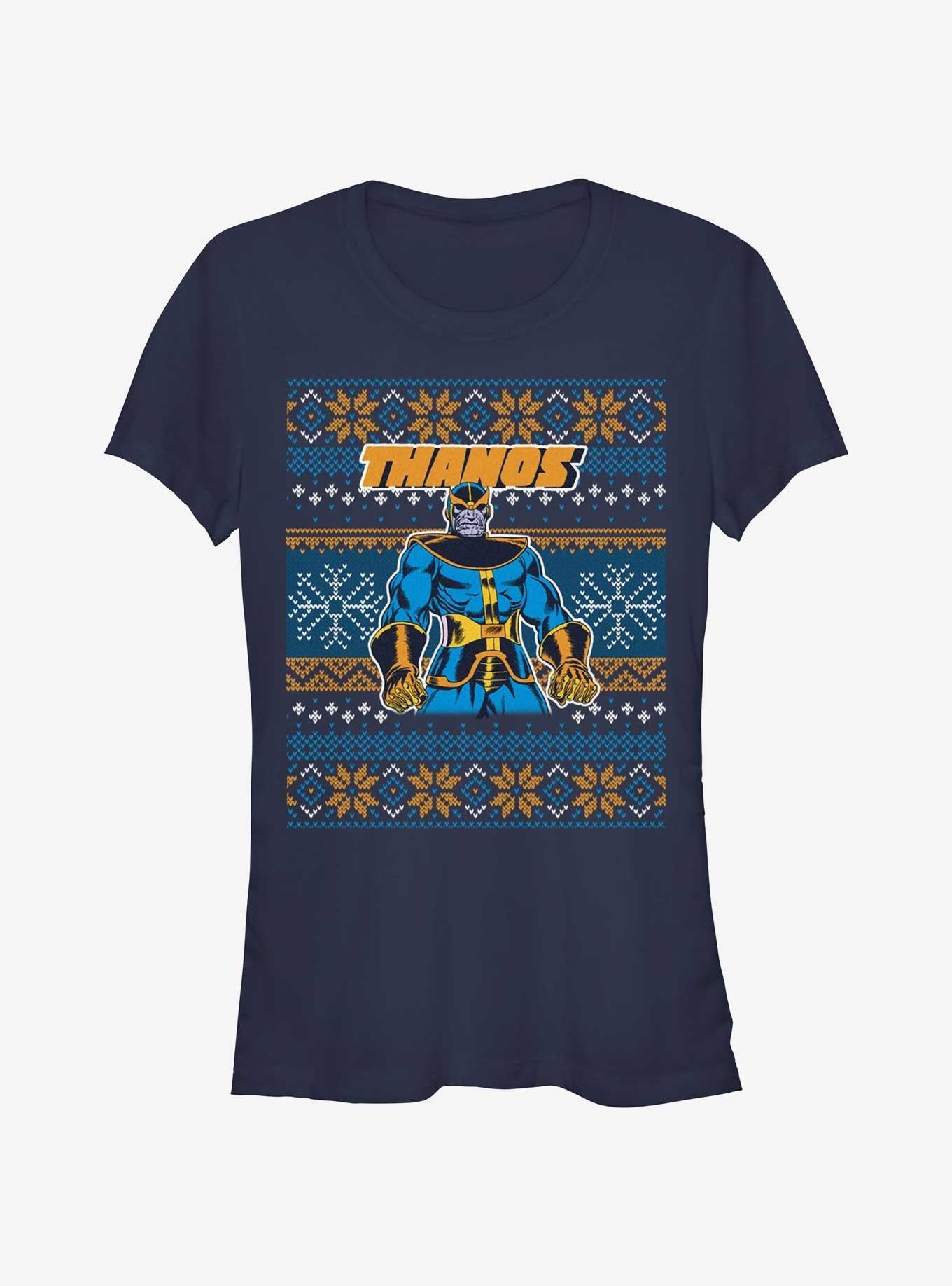 Marvel Thanos Ugly Christmas Girls T-Shirt T-Shirt | Streetwear Vibe | Top Pick For Fans