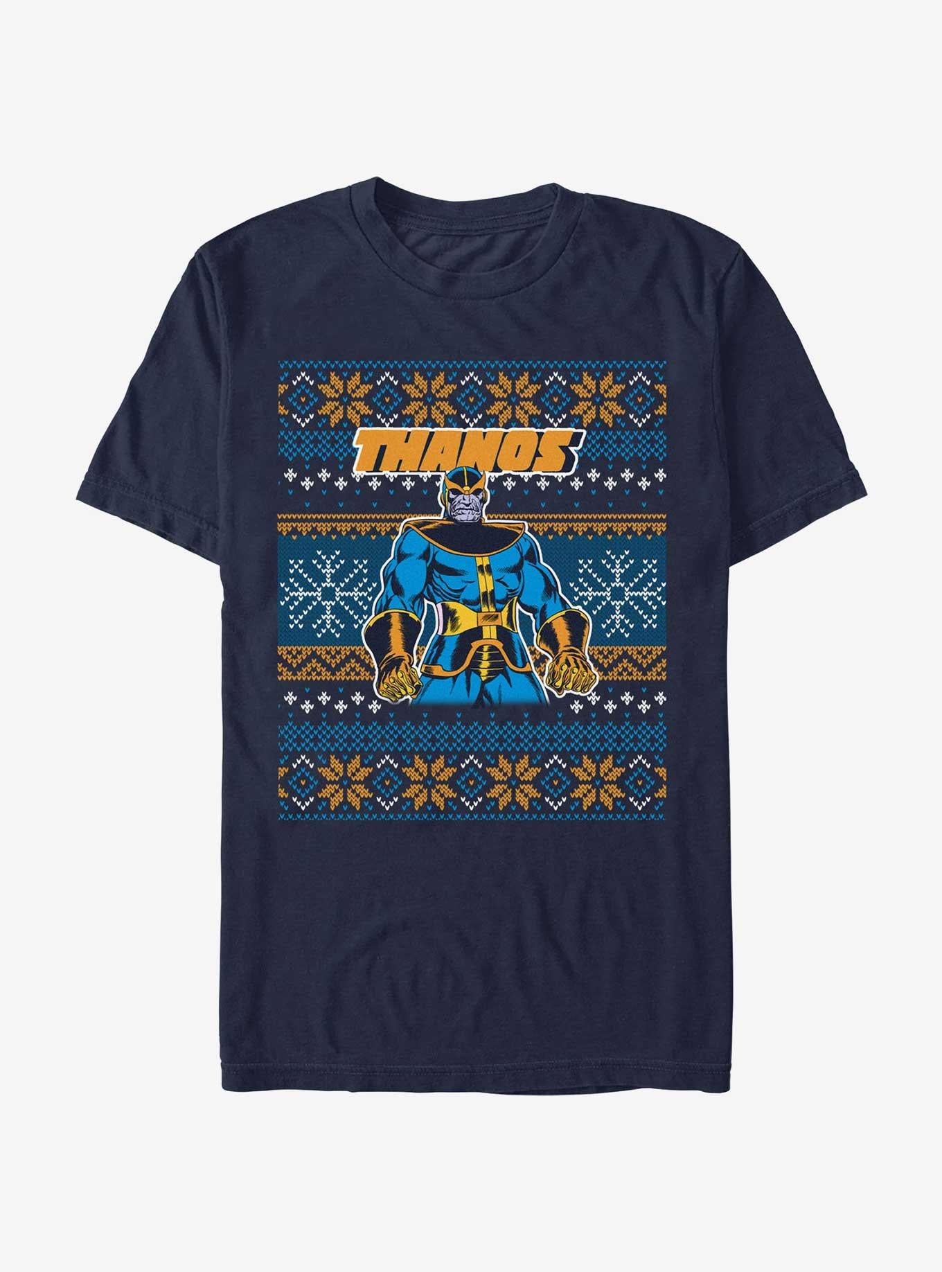 Marvel Thanos Ugly Christmas T-Shirt T-Shirt | Vintage Graphic Vibe | Perfect For Daily Wear