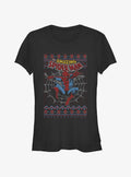 Marvel Spider-Man Web Jump Ugly Christmas Girls T-Shirt T-Shirt | Trending Design | Must-Have Style