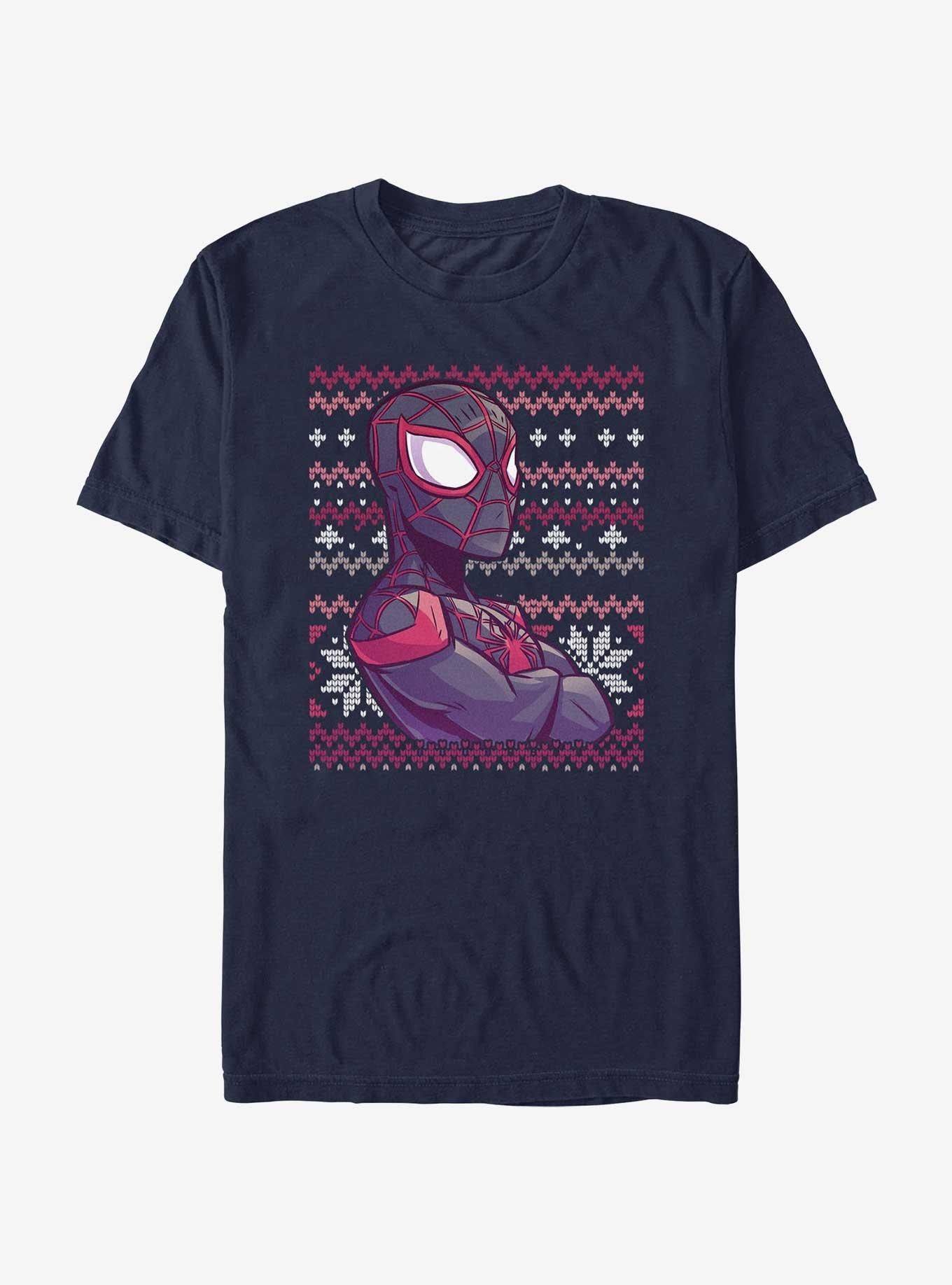 Marvel Spider-Man Miles Morales Ugly Christmas T-Shirt T-Shirt | High-Quality Print | Top Pick For Fans