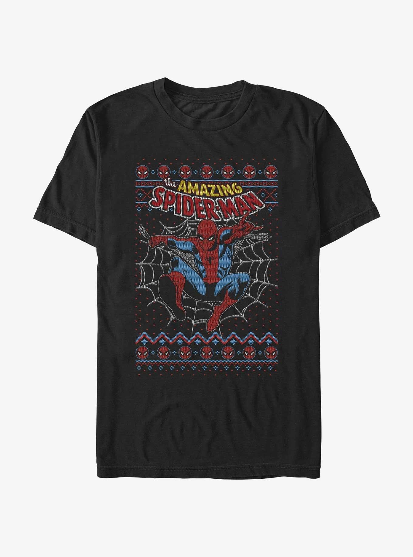Marvel Spider-Man Web Jump Ugly Christmas T-Shirt T-Shirt | Top Trending Artwork | Trending Now