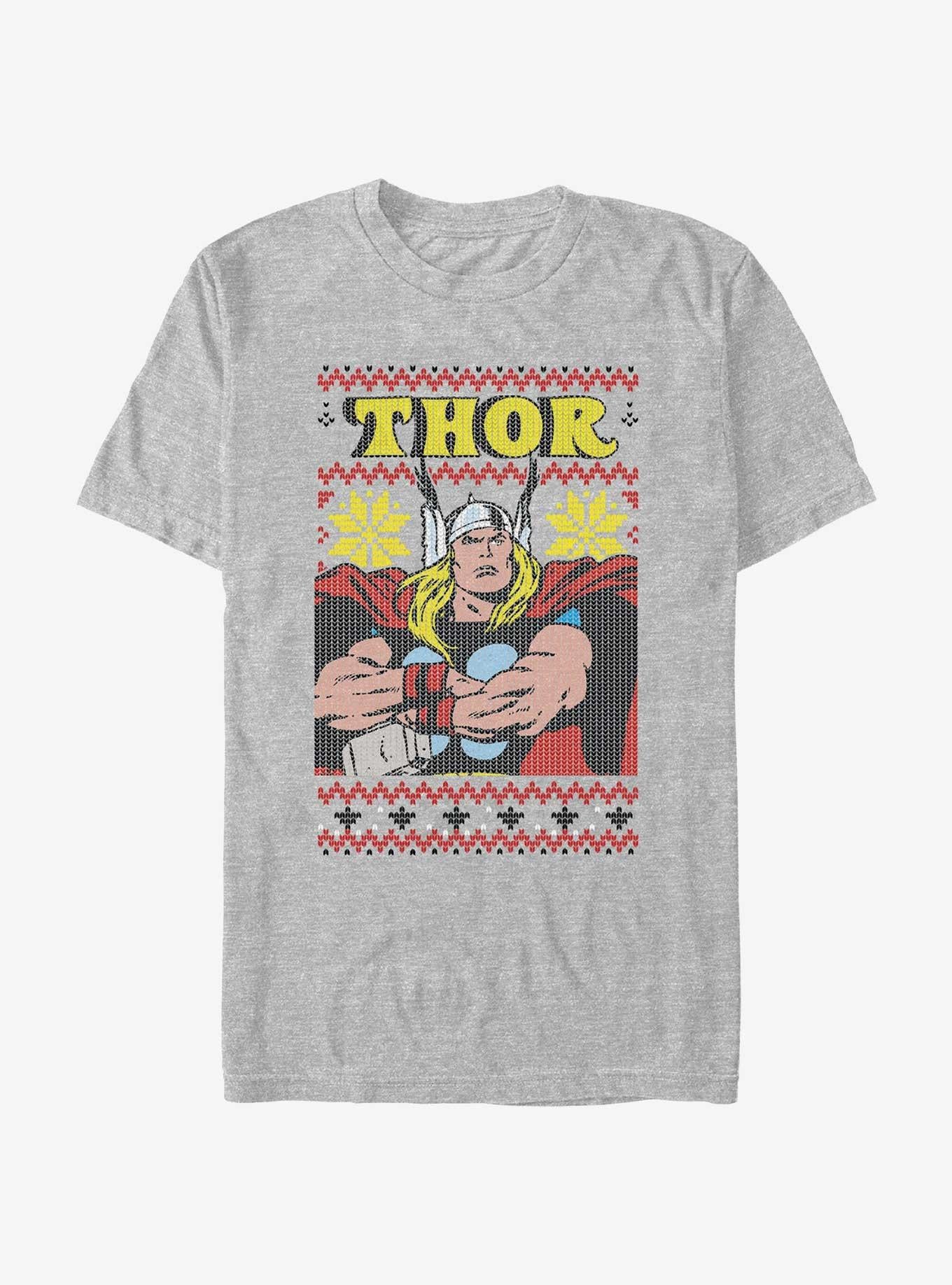 Marvel Thor Asgardian Ugly Christmas T-Shirt T-Shirt | Aesthetic Graphic | Trending Now